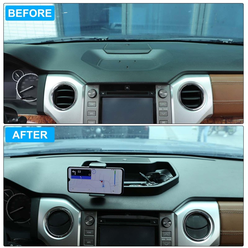 TOYCIDFG Dashboard Storage Tray with Phone Holder Compatible with Toyota