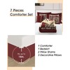 LANCO MODERN LIFESTYLE California King Comforter Set, Red Gold, Luxury
