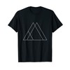 Geometric shape triangle pyramid lines geometry shapes T-Shirt