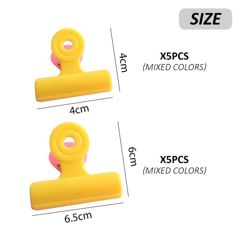 DHSBGWSX Pack of 10 Spliced Color Clips Snack Locking Clips