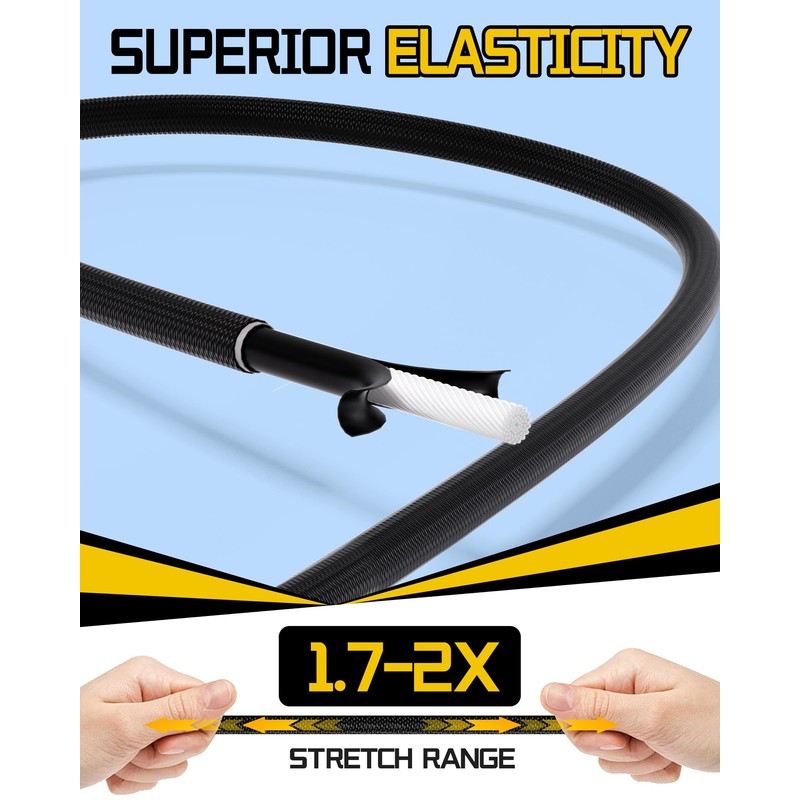 8 Pcs 12 Inch Adjustable Carabiner Bungee Cords with Hooks,