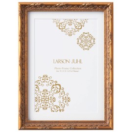 Larson Jules Petit Carre A5 (Medium Format = Inner Dimensions 5.0 x 8.3 inches (152 x 212 mm)), Includes Postcard Insert Mat (Window Dimensions 3.7 x 5.6 inches (94 x 142 mm), Gold LJC-LJPF20A5