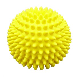 Latex Spiky Ball Dog Toy (Yellow)