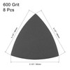 sourcing map Triangular Sandpaper Hook and Loop Triangle Sanding Pad