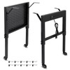 Adjustable Height Workbench Legs with 4 Metal Wheels, Sturdy Industrial