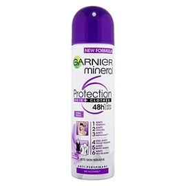 Garnier Mineral Floral Fresh 6 in 1 Protection 48h x6 Actions with Moringa Mineralite x5 Absorbation Anti-Perspirant - 0% Alcohol 150 ml - x6 (Pack of 6)