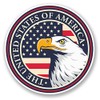 2 x 10cm USA Eagle Vinyl Sticker Laptop Car Travel