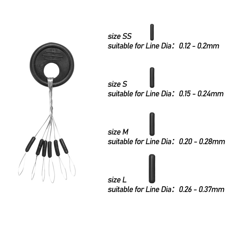 Assorted 300 Fishing Float Stoppers Bead Stops Ledger Stops Carp