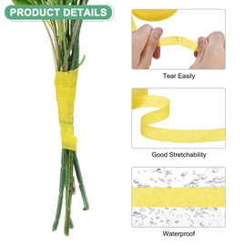 M METERXITY 8-Rolls Floral Tapes 1/2 Inch 30 Yards Floral Craft Tape Floral Tape for Fresh Flowers/Bouquet Stem Wrapping/Wedding Bouquet/Corsages [Yellow]