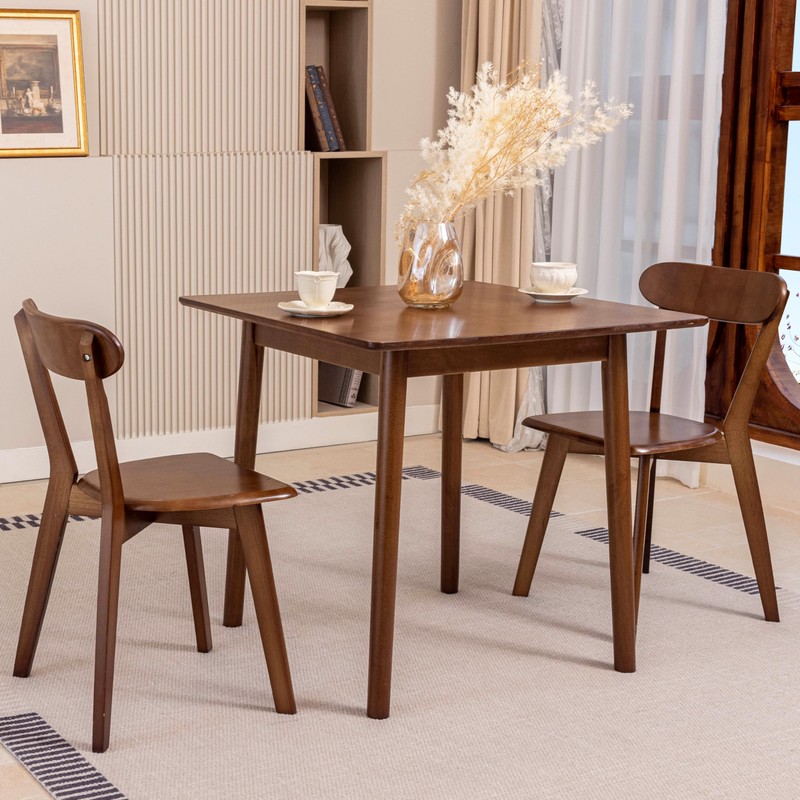 DELAVIN 29.5" Solid Wood Dining Table, Modern Small Dining Table,