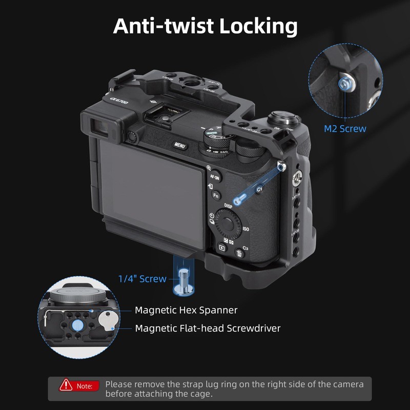 Nitze A6700 Cage for Sony Alpha 6700 Camera with Built-in