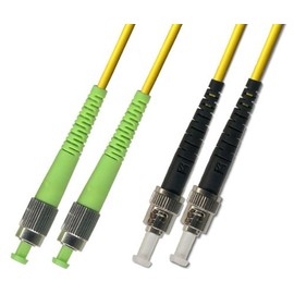 1M Singlemode Duplex Fiber Optic Cable (9/125) - FC/APC to ST/UPC