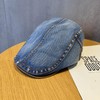 Quanhaigou Unisex Denim Newsboy Hats Flat Ivy Gatsby Cabbie Driving