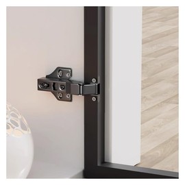 2 Pieces of Aluminum Frame Door Damping 180 Degree Hinge Cabinet Hardware Hinges (Fully Covered)