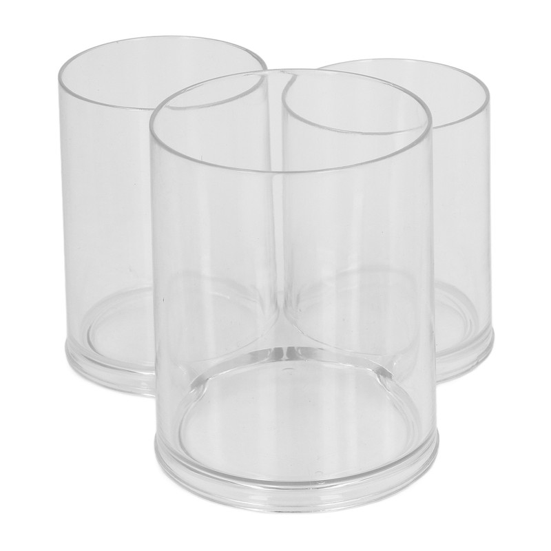 Clear Round Plastic Makeup Container Transparent Cylinder Makeup Brush Holder