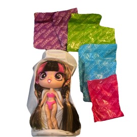 Decora Girlz  5" Sticker N Style  Fashion Dolls - 7 Dolls With 7 Mystery Items