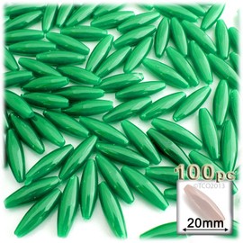 100pc Plastic Opaque Spaghetti Beads 20mm Multi Mix Beads