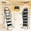 EASYBERG 5 Step Ladder with Safety Handrail, Heavy Duty Folding