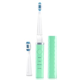 Pop Sonic USB Charge Anywhere Toothbrush(Green) - Rechargeable Toothbrush w/Up to 40,000 Brush Strokes/Minute-Long-Lasting Dupont Nylon Bristles -Teens & Adult Toothbrush with Quadrant Pacer & Timer