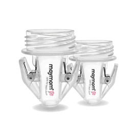 Maymom Breastmilk Storage Bag Adapters Compatible with Avent, Spectra S1, S2 Pumps with Wide Mouth Flange; Clear BPA Free Material; Boiling Water Safe; Do Not Use Microwave or Steamer Bag to Sanitize