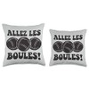 3 Boules Balls For Boulder Petanque Boules Ball Throw Pillow