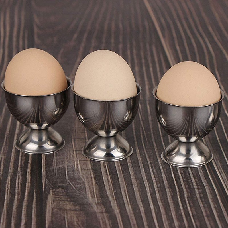REOVE Egg Cups Set Stainless Steel Soft Boiled Egg Cups