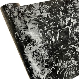 LZLRUN Forged Carbon Fiber Black Vinyl Wrap Roll Air Release Sticker Sheet Film DIY Decal Car Auto Vehicle Morotcycle Self Adhesive - 1.65ft x 3.5ft