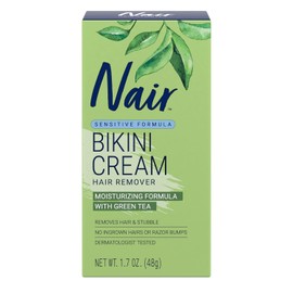 Sensitive Formula Bikini Cream with Green Tea Hair Remover by Nair for Women - 1.7 oz Hair Remover