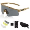 FOCUHUNTER Tactical Airsoft Glasses Anti Fog, with 3 Interchangeable Lens,