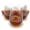36 piece Stemless Unbreakable Crystal Clear Plastic Wine Glasses Set