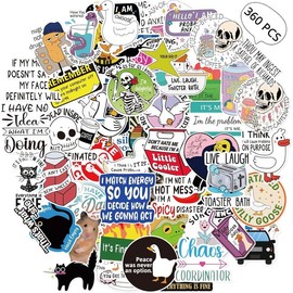 360 count Funny  Stickers Adults Meme Prank Sarcastic Stickers Pack for Water Bottles,Laptops Decals,Phones,Hard Hats,Bumpers,,Gaming Consoles Scrapbooking-Vinyl Decals(60 Styles) - Color: 120