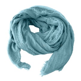 Niklarson PaTV7 Women's Poncho Stole Pareo Viscose Plain 190 x 100 cm, ice blue