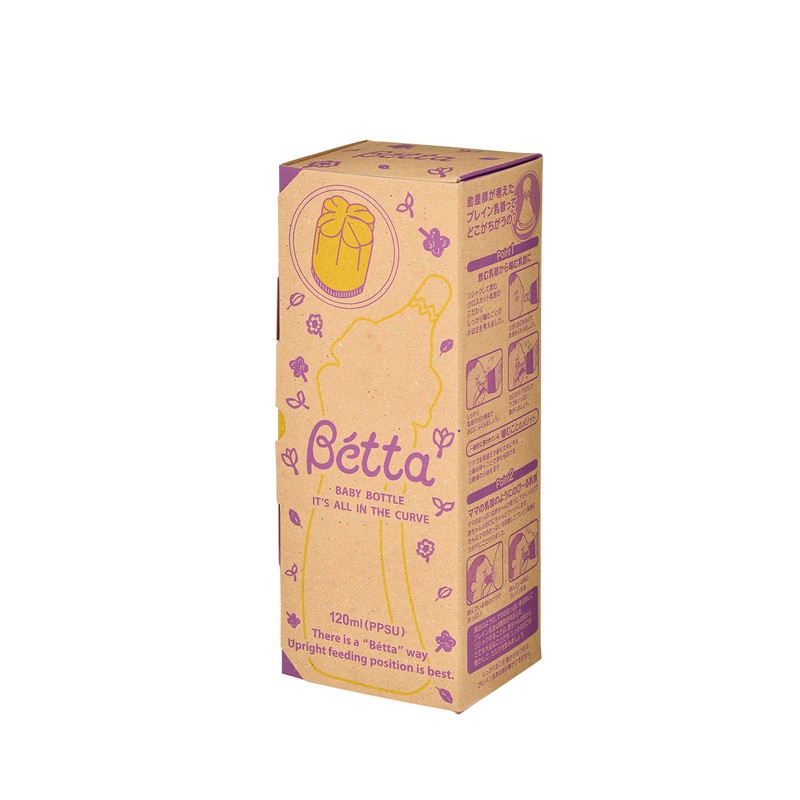 Betta Dr. Betta Baby Bottle Brain SF4-120ml PPSU Flower