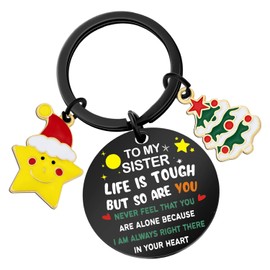 ichrati Christmas Gifts for Sister Big Sister Key Chains from Little Sisters Best Sister ever Birthday Presents Ideas for friends Cute Womens Stocking Stuffers for Sisters