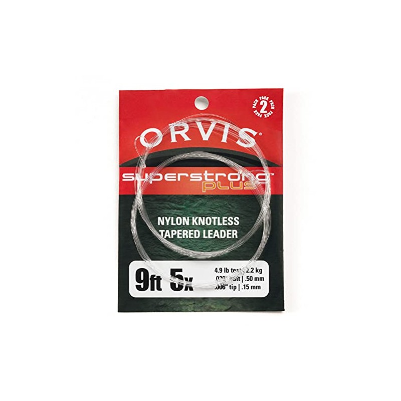Orvis Superstrong Plus Fly Fishing Leaders 2PK, 20Lb, Length: 9