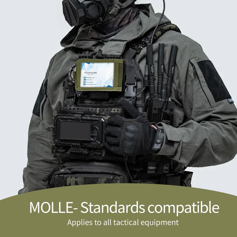 2 in 1 Tactical ID Case with Window, 3 Card
