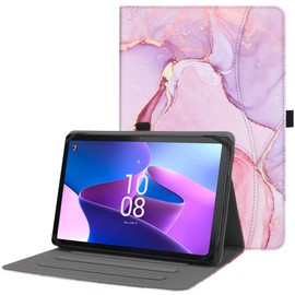 HGWALP Funda Universal para Tableta de 9-10.5 Pulgadas, Funda Protectora Universal para Tableta de 9”10,1" 10.5", con Correa de Mano y función de Soporte-Marble Pink