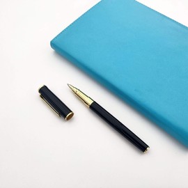 Accod Metal Signature Pen Writing Smooth Black Ink Ballpoint Pen Business Gift Pen with Two 0.5mm Refills Gift Box for Women or Man (Black)