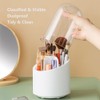 Baoswi Makeup Brush Holder Organizer with Lid, Rotating Dustproof Make