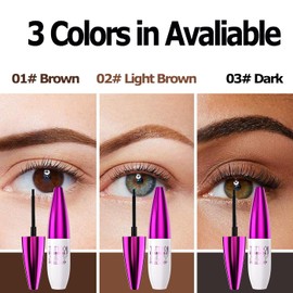 3Pcs Easy Peel Off Eyebrow Tint, Tattoo Brow Gel Tint, Long-lasting, Waterproof, Transfer-proof Eyebrow Tinting Kit for Fuller & Defined Looking Brows