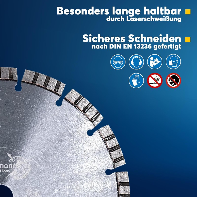 Diamond Cutting Disc Concrete 230 mm x 22.23 mm Laser