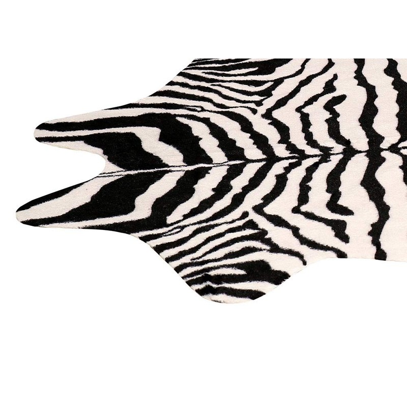 (Zebra-3.6x2.3 Ft) - MustHome cute faux Zebra Print Rug 1.1m