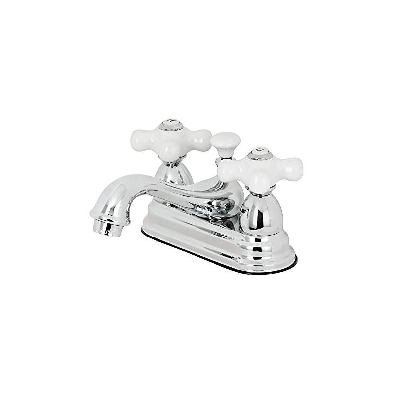Kingston Brass KS3601PX Restoration 4-Inch Centerset Lavatory Faucet with Porcelain