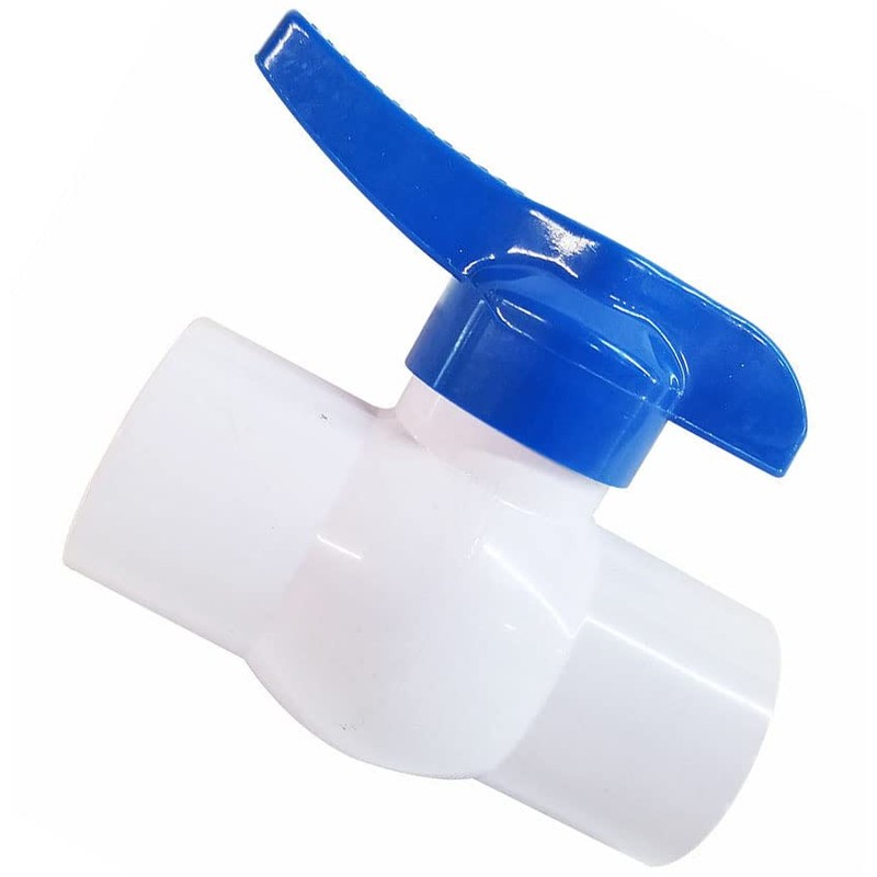LEFITPA Replacement 1-1/4 Inch Threaded PVC Ball Valve - Blue