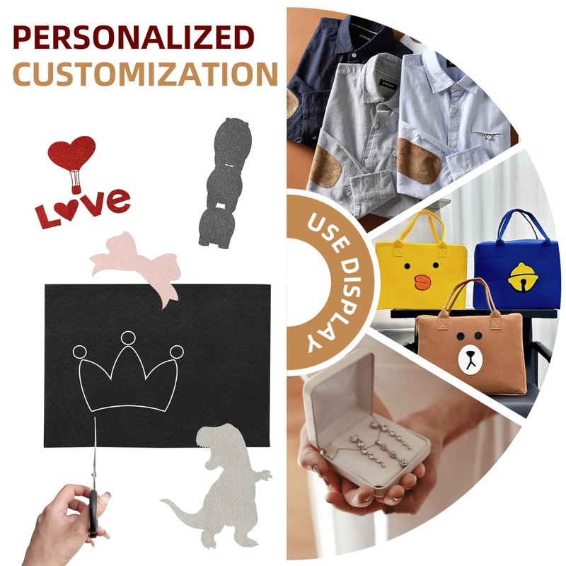 LCEAI 5PCS Self Adhesive Felt Sheet - White Felt Sheets