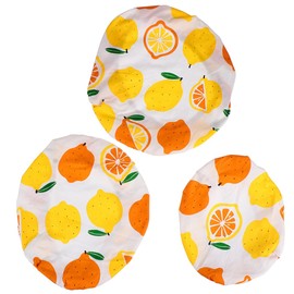 Generic 3Pcs Reusable Salad Bowl Covers Stretchable Dish Covers for Food Preservation Elegant Cloth Design for Parties and Picnics Airtight Seal Keeps Food Fresh