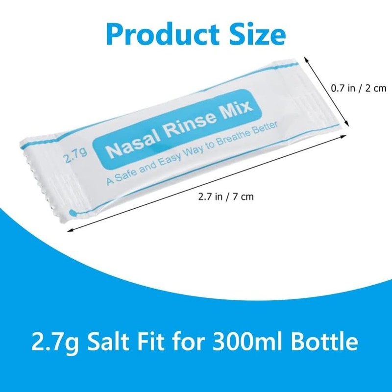 Snykes 2.7g*165 Packets Neti Pot Salt, Sinus Rinse Salt for
