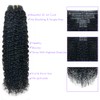 Seamless 3C 4A Kinky Curly Clip In Extension PU Weft