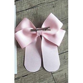 Sportybella Dance Hair Bow with Pink Glitter Ballet Slippers Design, 1 Count, Hair Accessory for Dance Recitals, Dancers and Dance Enthusiasts, Grosgrain Ribbon