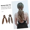 BIUDECO 2 Pcs Printing Scrunchies Leopard Print Hair Ties Braiding